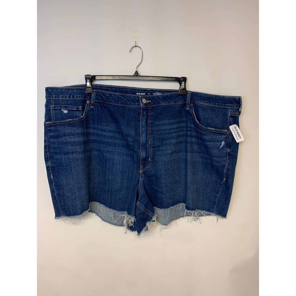 Old Navy Denim Shorts OG Straight Distressed Basic Causal Womens Plus SZ 30 NWT